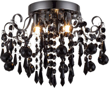 Small Crystal Flush Mount Ceiling Light 3-Light